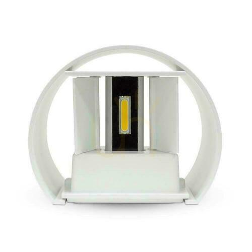 Kontrollera Väggmonterad 5W V-TAC Upptill Nedtill Justerbar Vit Rund IP65 Bridgelux VT-756 4000K 700lm