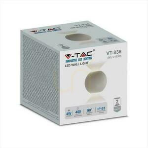 Vägglampa V-TAC 4W LED Grå Rund IP65 VT-836 3000K 450lm. small 3