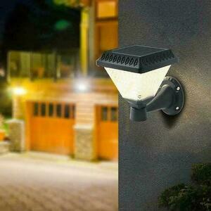 V-TAC Solar Garden Vägglampa med fjärrkontroll 3in1 IP44 Svart Square VT-972 3000K-4000K-6400K 75 3 års garanti small 3