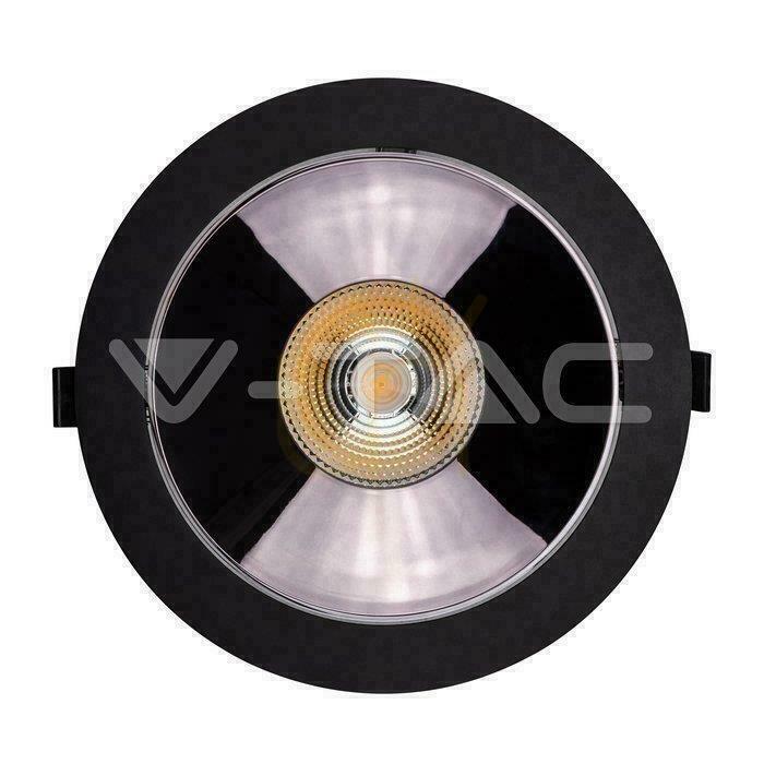 Utsikt Downlight V-TAC SAMSUNG CHIP 30W Svart Tilt VT-2-33 6400K 2400lm 5 års garanti Downlight V-TAC SAMSUNG CHIP 30W Svart Tilt VT-2-33 6400K 2400lm 5 års garanti