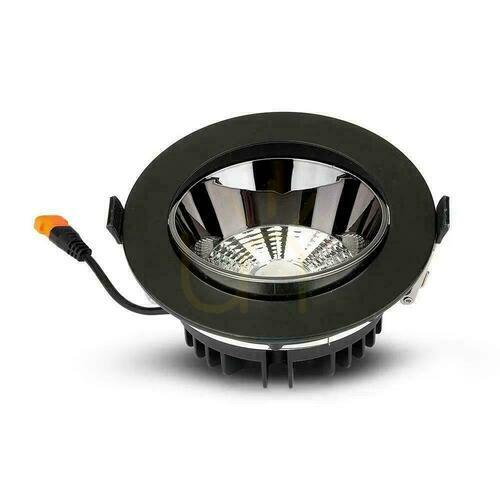 Kontrollera Downlight V-TAC SAMSUNG CHIP 30W Svart Tilt VT-2-33 6400K 2400lm 5 års garanti