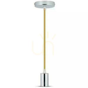 V-TAC Pendelarmatur Krom Metall Beige Wire VT-7338-BE 5 års garanti small 0