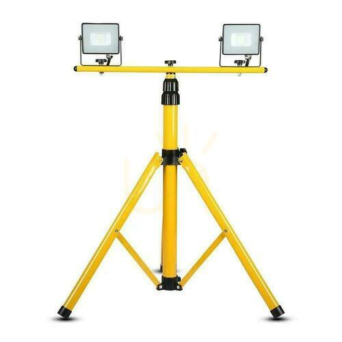Kontrollera Dubbelt stativ för strålkastare V-TAC VT-41150 gult 1,8 m