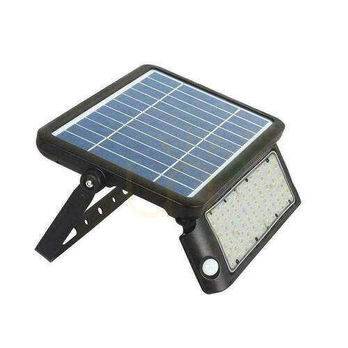 Kontrollera V-TAC 10W LED-solstrålkastare svart rörelsesensor IP65 VT-787-10 4000K 1150lm