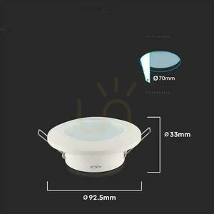 Mesh V-TAC GU10 Infälld Rund Tätad med glas IP44 Vit VT-981 3 års garanti small 4