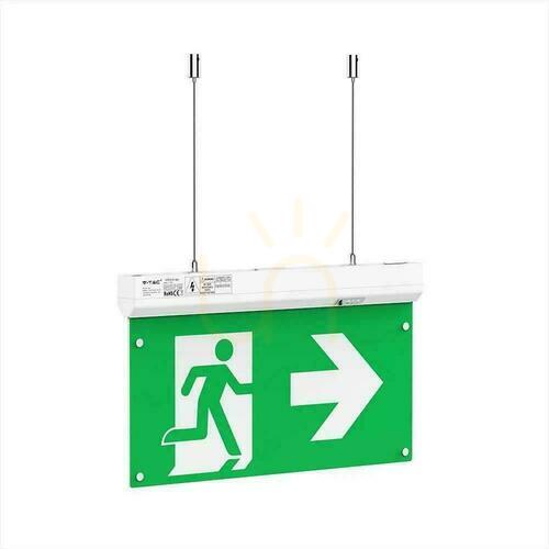 Kontrollera Emergency 3-timmars V-TAC 4-i-1 pilotstyrd VT-995 6000K 100lm evakueringsarmatur 3 års garanti