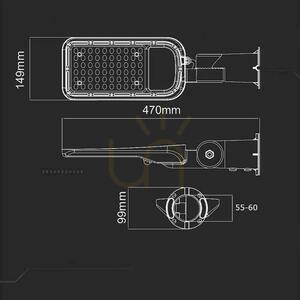 LED-gatuarmatur V-TAC VT-79ST SAMSUNG CHIP 70W 7500lm 6500K IP65 grå 5 års garanti small 7