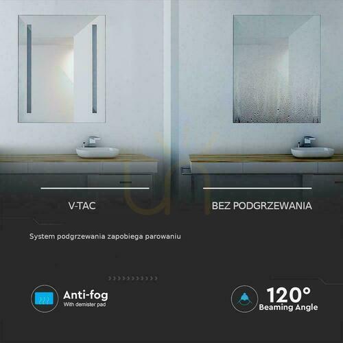 Kontrollera V-TAC 42W LED Anty Para 80x60 IP44 VT-8800 6400K 100lm spegel