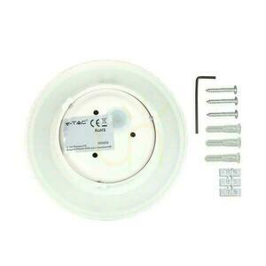 LED utomhusvägglampa V-TAC VT-743 8W 4000K IP65 vit rund ø18 cm small 2