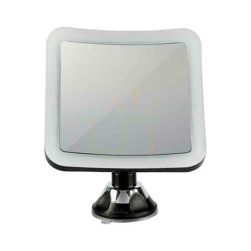 Kontrollera V-TAC Bärbar spegel 3,2W LED badrum smink 4xAAA fi.17CM krom VT-7573 6400K 30lm