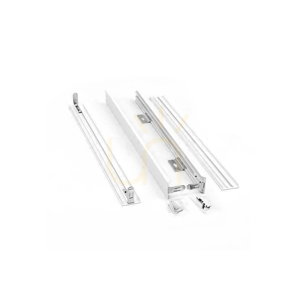 Utsikt Vikbar aluminiumram för LED-paneler 600X600 vit utan synliga skruvar V-TAC 5 års garanti Vikbar aluminiumram för LED-paneler 600X600 vit utan synliga skruvar V-TAC 5 års garanti