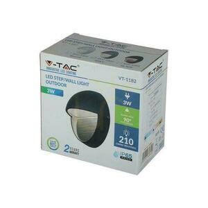 Väggmonterad 3W LED V-TAC grå rund 230V IP65 VT-1182-G 3000K 210lm väggarmatur. small 3