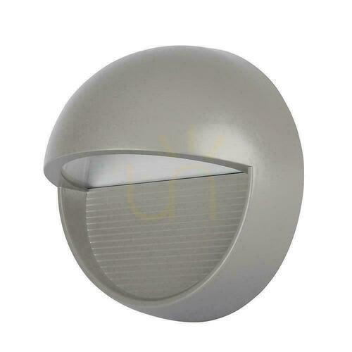 Kontrollera Väggmonterad 3W LED V-TAC grå rund 230V IP65 VT-1182-G 3000K 210lm väggarmatur.