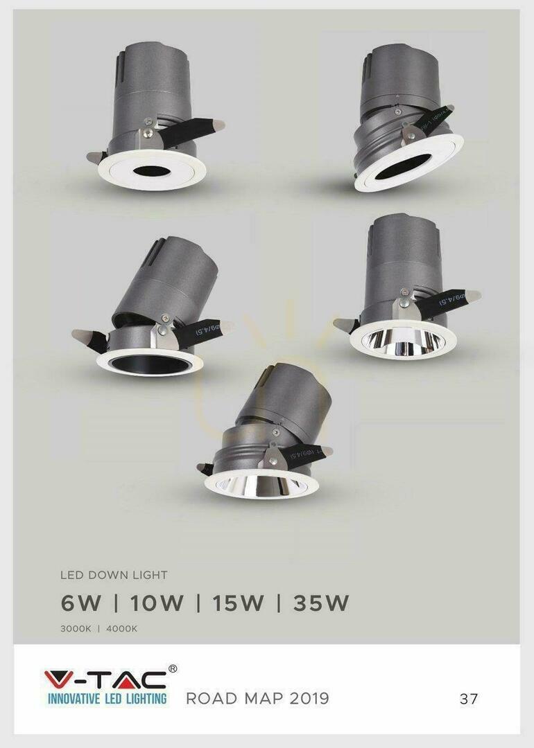 Förhandsvisning LED-downlight V-TAC 35W COB CREE CRI95+ UGR19 24st VT-2936 3000K 2300lm 5 års garanti LED-downlight V-TAC 35W COB CREE CRI95+ UGR19 24st VT-2936 3000K 2300lm 5 års garanti