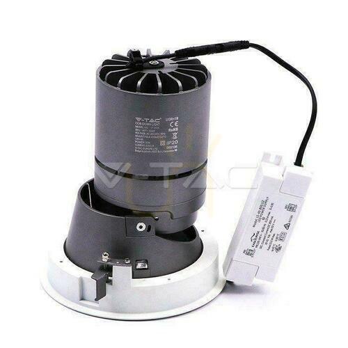 Kontrollera LED Downlight V-TAC 6W COB CREE CRI95+ UGR19 24st VT-2907 3000K 400lm 5 års garanti