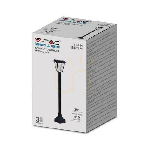 Kontrollera V-TAC 2W LED IP44 93cm VT-984 3000K+6000K 110lm Solar Garden Pole 3 års garanti