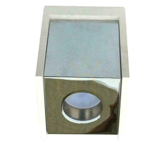 Kontrollera V-TAC GIPS BETON GU10 Ytmonterad fyrkant Vit/krom VT-860-CH 5 års garanti