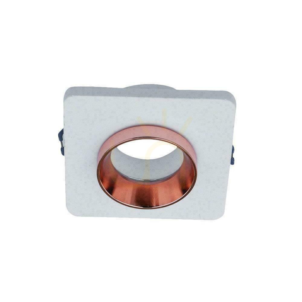 Utsikt V-TAC GIPS BETON GU10 Kvadratiskt infällt nät Vit/Rosa guld VT-862-MRW 5 års garanti V-TAC GIPS BETON GU10 Kvadratiskt infällt nät Vit/Rosa guld VT-862-MRW 5 års garanti