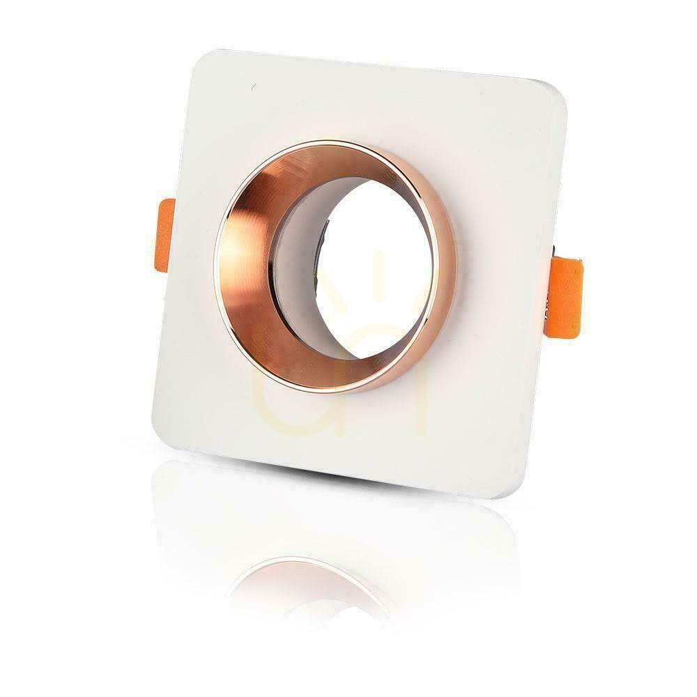 Kontrollera V-TAC GIPS BETON GU10 Kvadratiskt infällt nät Vit/Rosa guld VT-862-MRW 5 års garanti V-TAC GIPS BETON GU10 Kvadratiskt infällt nät Vit/Rosa guld VT-862-MRW 5 års garanti