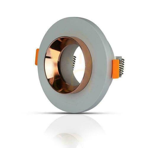 Kontrollera V-TAC GIPS BETON GU10 Rund infälld grå/rosa guld mesh VT-862-MGRD 5 års garanti