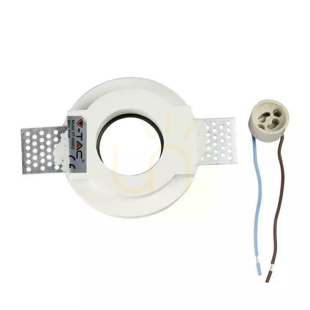 Display Mesh V-TAC GIPS GU10 Rund infälld G-K Vit+Krom VT-866-CRD 5 års garanti Mesh V-TAC GIPS GU10 Rund infälld G-K Vit+Krom VT-866-CRD 5 års garanti