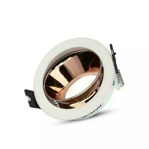 V-TAC GU10 Infälld Mesh Vit/Guld Mässing Rund VT-872-WR 3 års garanti small 1