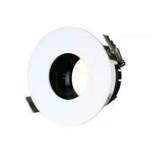 V-TAC VT-873-WB infälld spotlight för GU10, vit med svart innerring, rund, Ø80 mm small 1