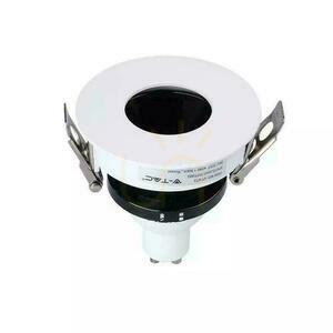 V-TAC VT-873-WB infälld spotlight för GU10, vit med svart innerring, rund, Ø80 mm small 3