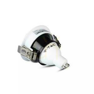 V-TAC VT-873-WB infälld spotlight för GU10, vit med svart innerring, rund, Ø80 mm small 5