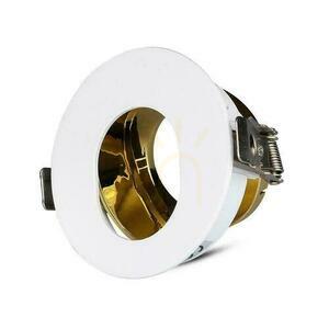 Mesh V-TAC GU10 Asymmetrisk infälld vit/guld rund VT-874-WG 3 års garanti small 1