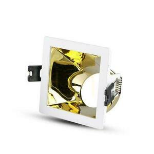 V-TAC GU10 Infälld Mesh Vit/Guld Fyrkant VT-875-WG 3 års garanti small 2