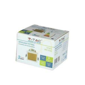 V-TAC GU10 Infälld Mesh Vit/Guld Fyrkant VT-875-WG 3 års garanti small 4