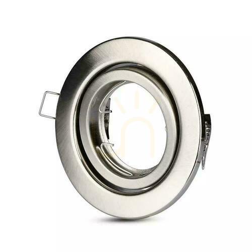 Kontrollera Mesh V-TAC GU10 rund rörlig satin VT-7227RD-SN