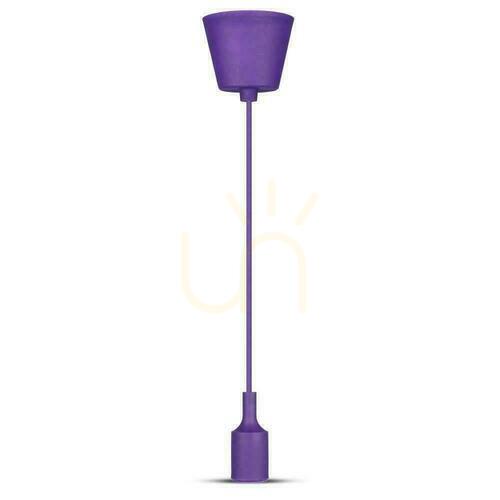 Kontrollera V-TAC E27 pendelarmatur i violett silikon VT-7228-PE 5 års garanti