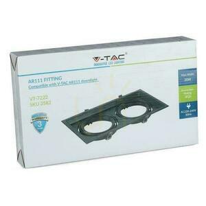 Infälld takarmatur 2xAR111 G53 Svart V-TAC VT-7222 small 2