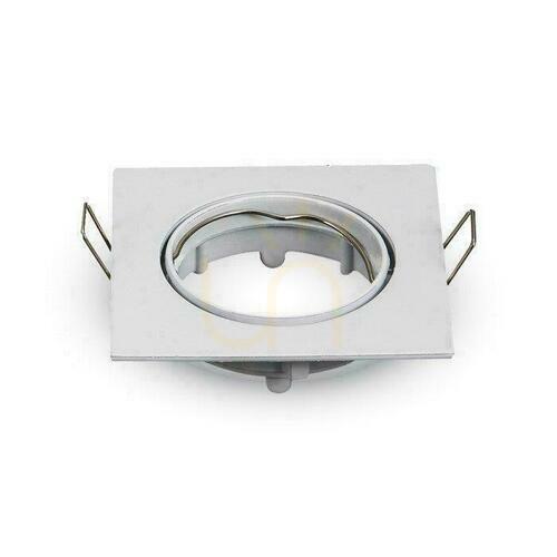Kontrollera Mesh V-TAC GU10 Kvadratisk Flyttbar Vit VT-779-WH-SQ