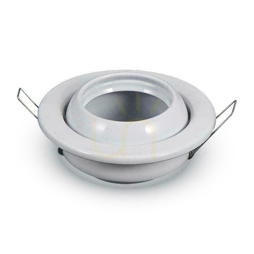 Kontrollera V-TAC GU10 Rundmaskigt nät Justerbar vinkel Vit VT-780-WH V-TAC GU10 Rundmaskigt nät Justerbar vinkel Vit VT-780-WH