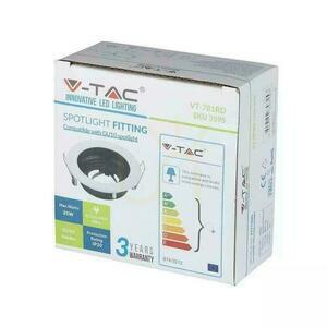 V-TAC Aluminium Ögla GU10 Rund Vit/Svart VT-781RD-WH small 4