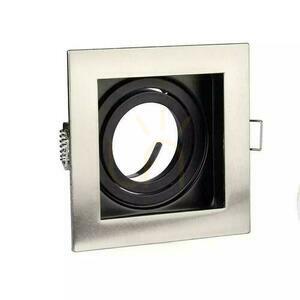 V-TAC Aluminium Ögla GU10 Fyrkant Satin/Svart VT-781SQ-SN small 1