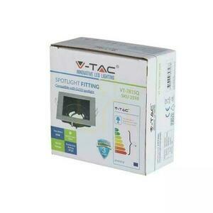 V-TAC Aluminium Ögla GU10 Fyrkant Satin/Svart VT-781SQ-SN small 2