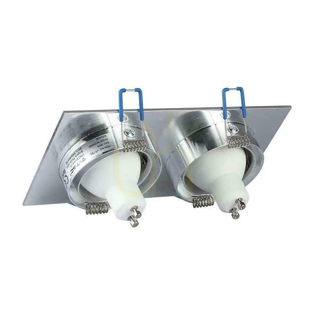 Förhandsvisning V-TAC Gjuten aluminium Mesh 2xGU10 Square Borstad aluminium VT-783SQ-AB V-TAC Gjuten aluminium Mesh 2xGU10 Square Borstad aluminium VT-783SQ-AB