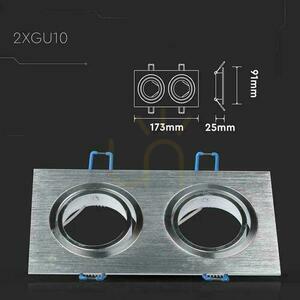 V-TAC Gjuten aluminium Mesh 2xGU10 Square Borstad aluminium VT-783SQ-AB 6 V-TAC Gjuten aluminium Mesh 2xGU10 Square Borstad aluminium VT-783SQ-AB small 6
