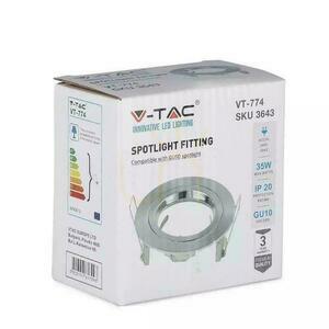 Mesh V-TAC Aluminium Gjuten GU10 Rund Satin VT-774-SN small 4