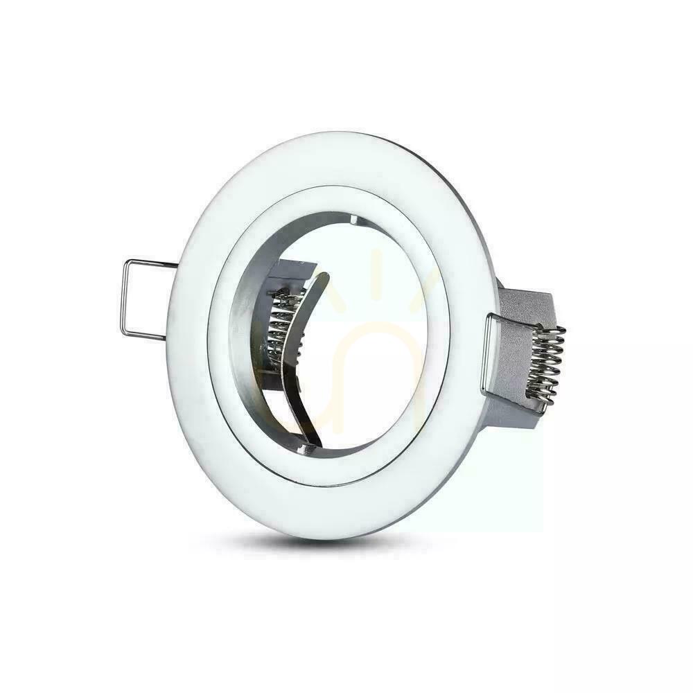 Utsikt Eyelet V-TAC Aluminium Gjuten GU10 Rund Silvergrå VT-774-MG Eyelet V-TAC Aluminium Gjuten GU10 Rund Silvergrå VT-774-MG
