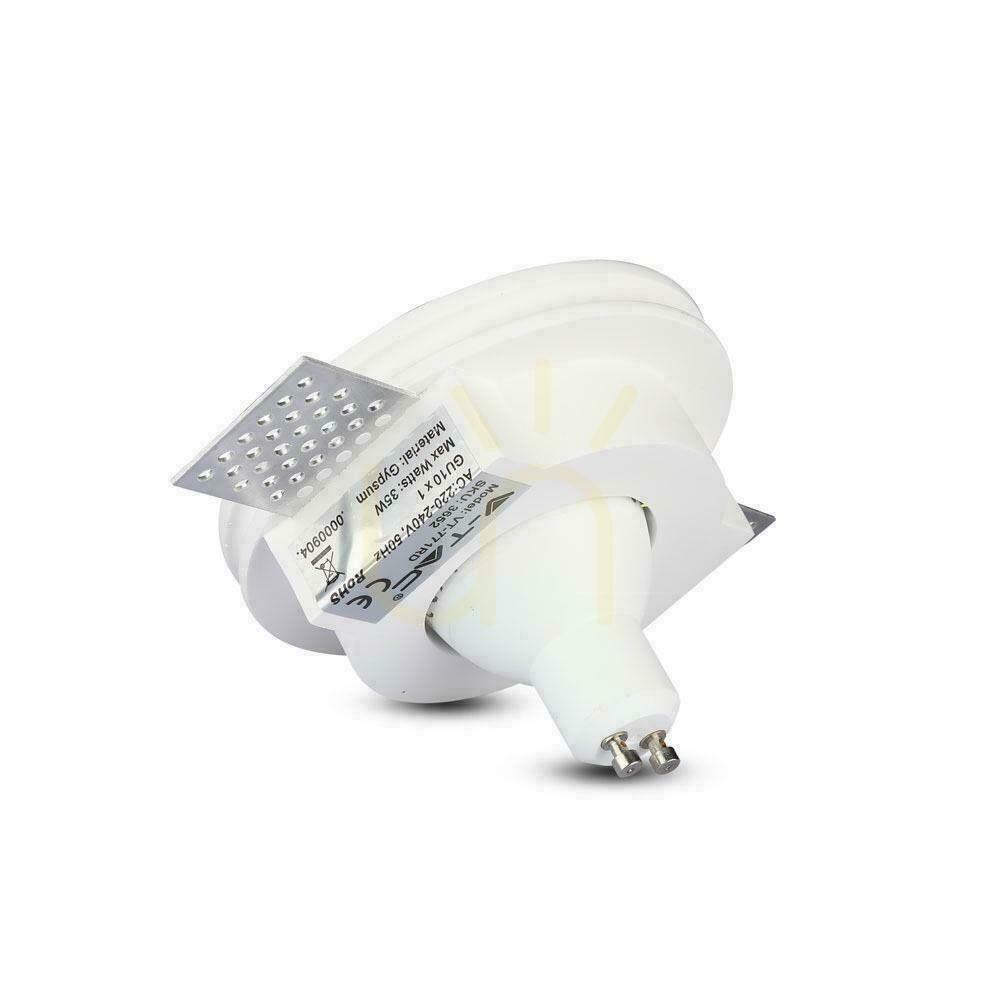 Kontrollera Mesh V-TAC GIPS GU10 Infälld Rund Fi.100 Vit VT-771 Mesh V-TAC GIPS GU10 Infälld Rund Fi.100 Vit VT-771