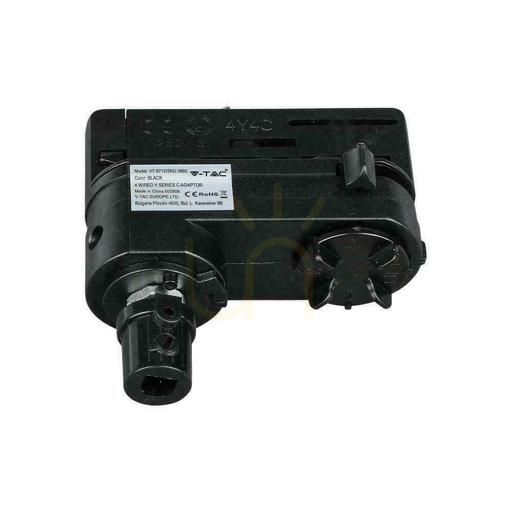 Kontrollera V-TAC samlingsskena adapter 3F 3 fas svart V-TAC samlingsskena adapter 3F 3 fas svart