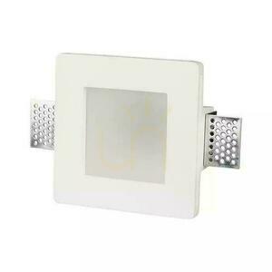 V-TAC GIPS GU10 infälld fyrkant i frostat glas 120x120 vit VT-801SQ Mesh. small 1