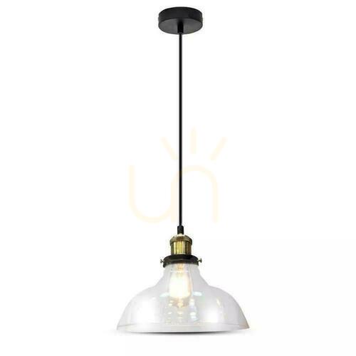 Kontrollera V-TAC LOFT pendelarmatur Transparent glas fi245 VT-7210 5 års garanti