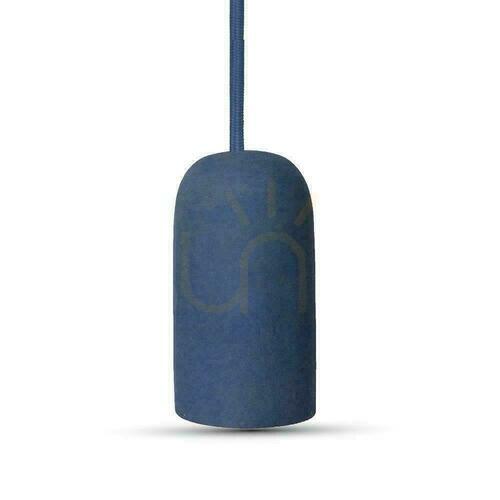 Kontrollera V-TAC BETON blå pendelarmatur VT-7668-BL 5 års garanti