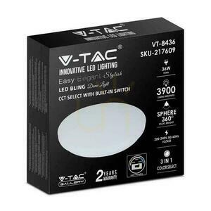 Plafond V-TAC 36W Milky CCT Färgförändring fi.480 VT-8436-M-N 3000K-6400K 3900lm 2 Plafond V-TAC 36W Milky CCT Färgförändring fi.480 VT-8436-M-N 3000K-6400K 3900lm small 2